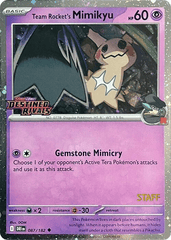 Team Rocket's Mimikyu -Prerelease Staff - 087/182 - Uncommon - Holofoil